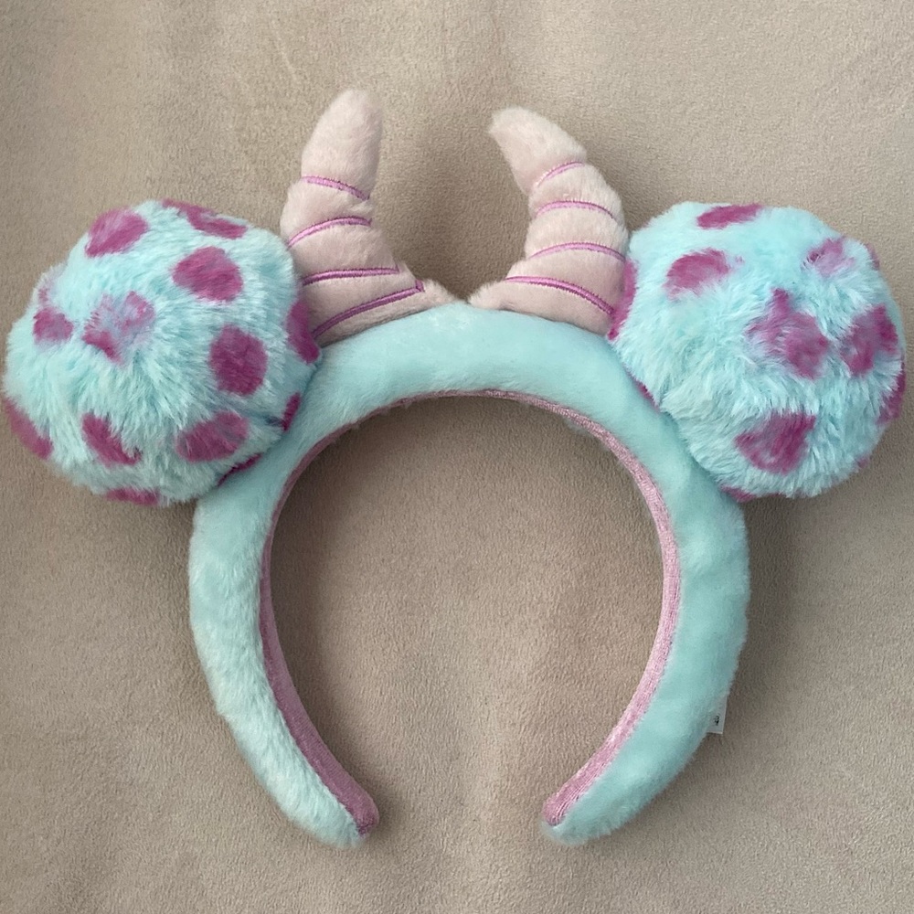 Disney Parks Sulley Monsters Inc Sully Fuzzy Plush Minnie Headband Ears 2023